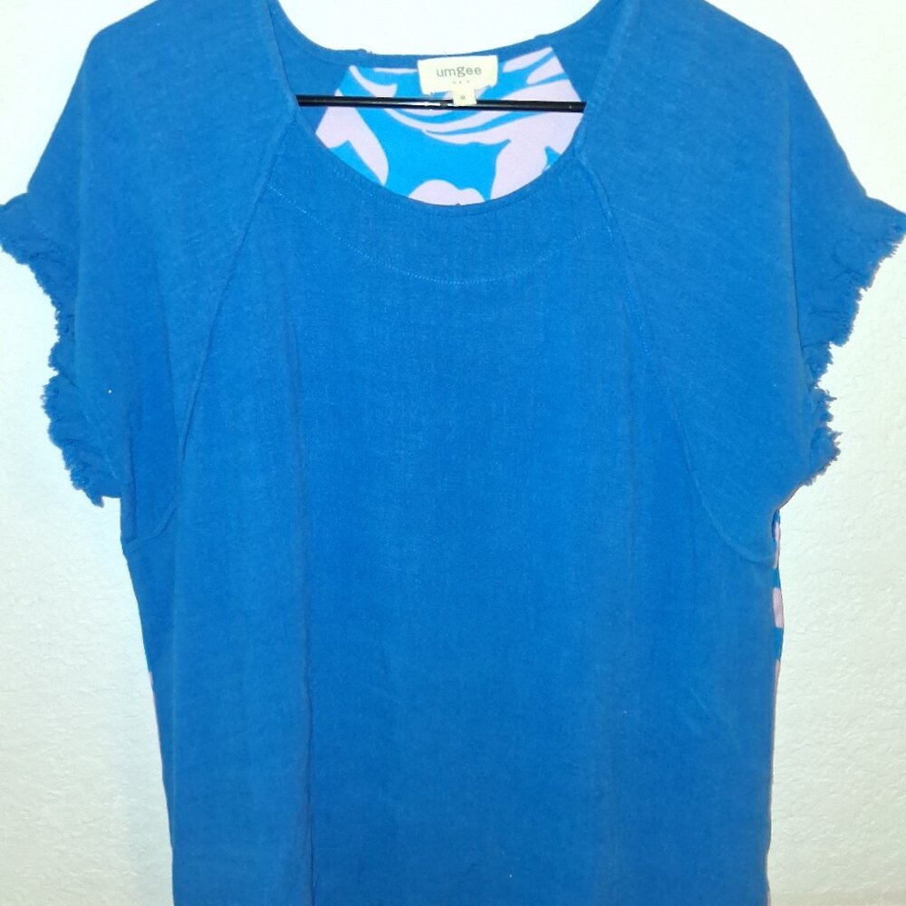 Umgee Floral Fringe Top Size M